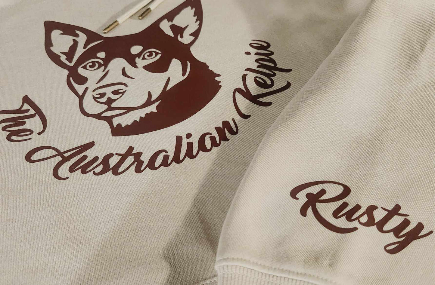Australian Kelpie Hoodie - Premium Sand/Natural