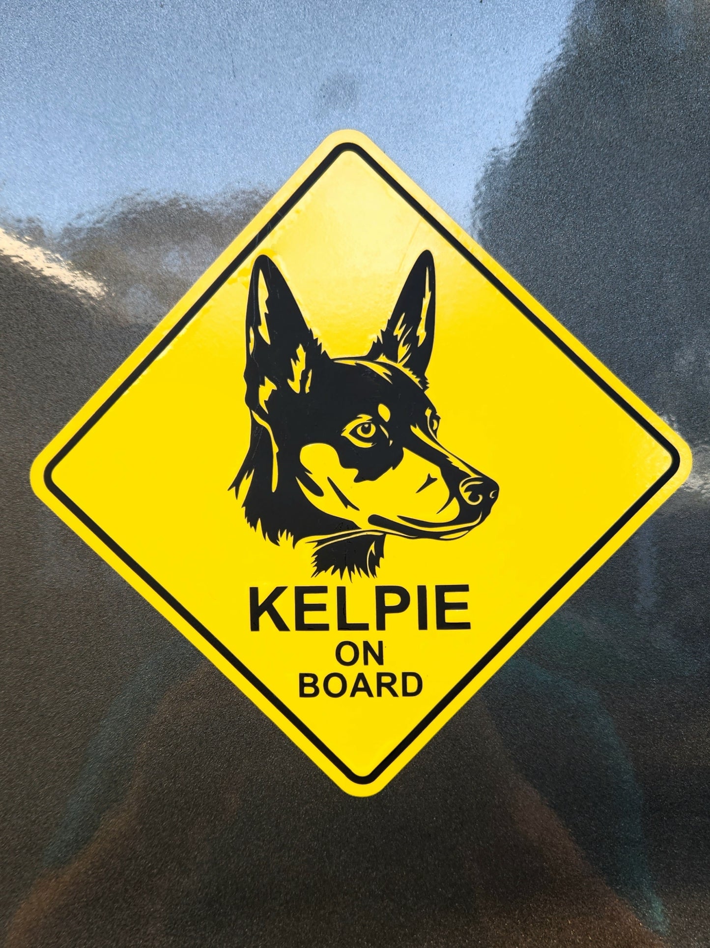 KELPIE ON BOARD Vinyl Sticker/Decal