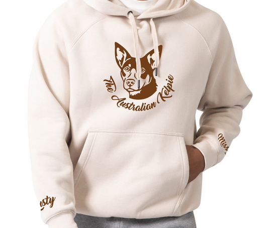 Australian Kelpie Hoodie - Premium Sand/Natural